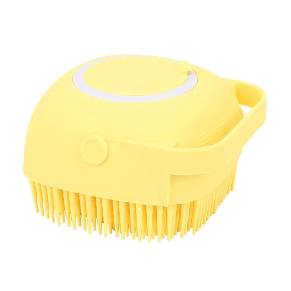 Dog Bath Brush aqua green side