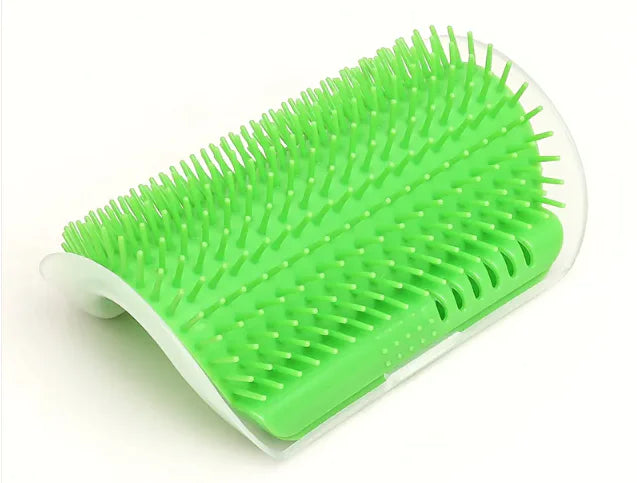 Corner Cat Scratcher Massage Brush green colour