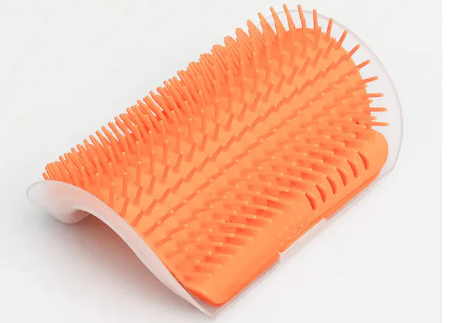 Corner Cat Scratcher Massage Brush orange colour